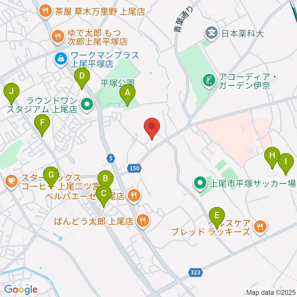 イコス上尾周辺の駐車場・コインパーキング一覧地図