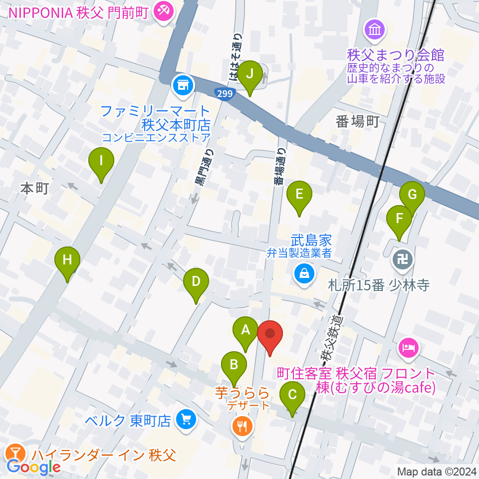 秩父ladderladder周辺の駐車場・コインパーキング一覧地図