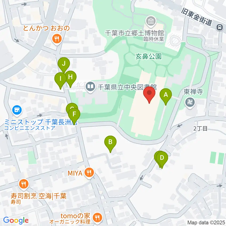 千葉県文化会館周辺の駐車場・コインパーキング一覧地図