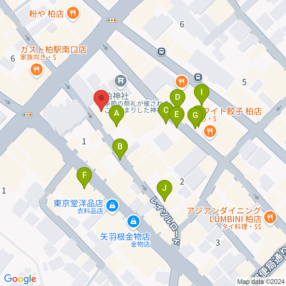 柏NARDIS周辺の駐車場・コインパーキング一覧地図