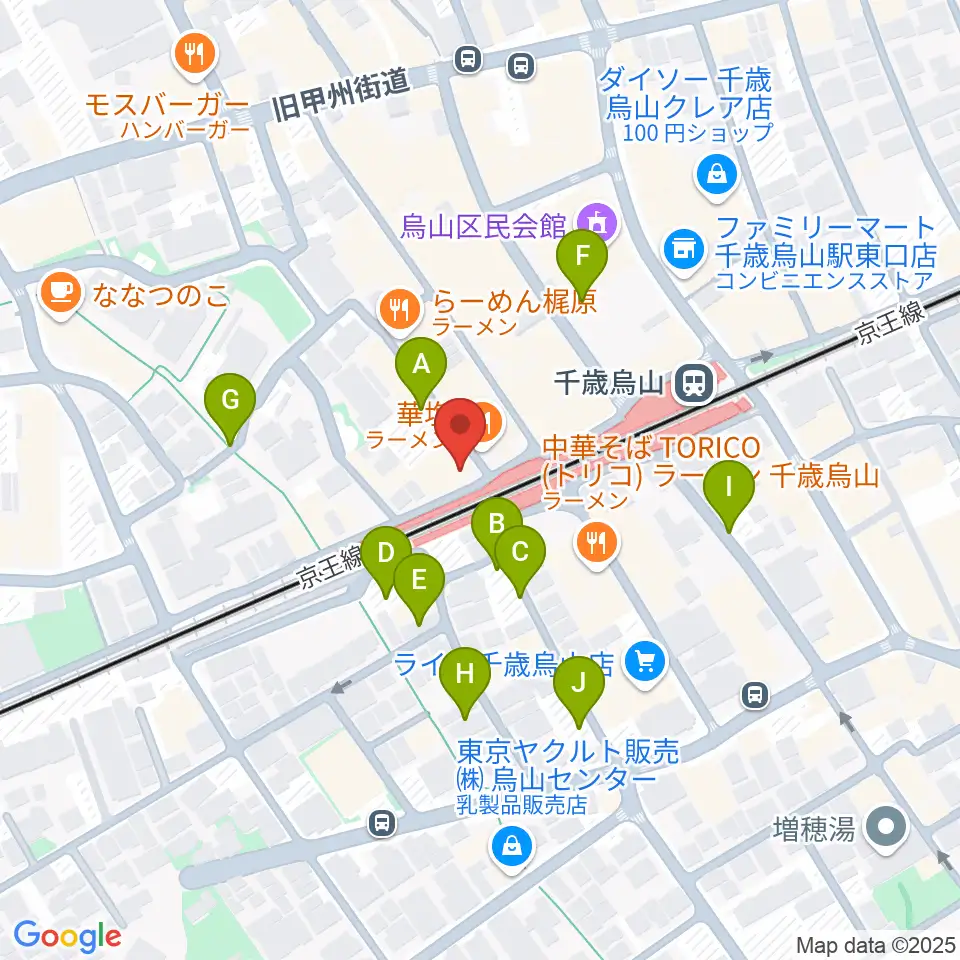 J’Z STUDIO 千歳烏山店周辺の駐車場・コインパーキング一覧地図