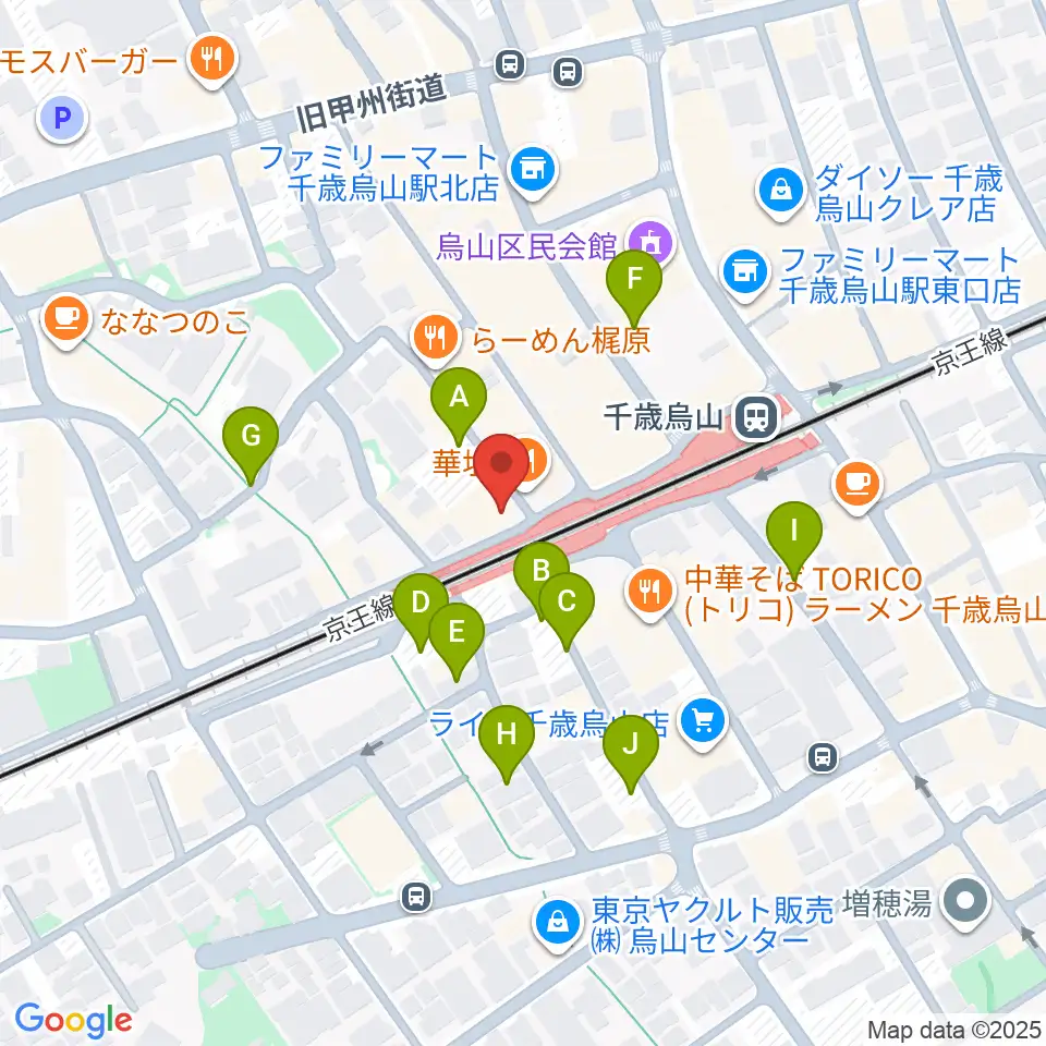 J’Z STUDIO 千歳烏山店周辺の駐車場・コインパーキング一覧地図