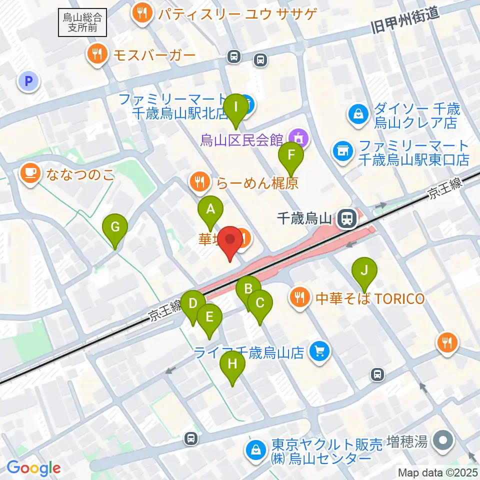 J’Z STUDIO 千歳烏山店周辺の駐車場・コインパーキング一覧地図