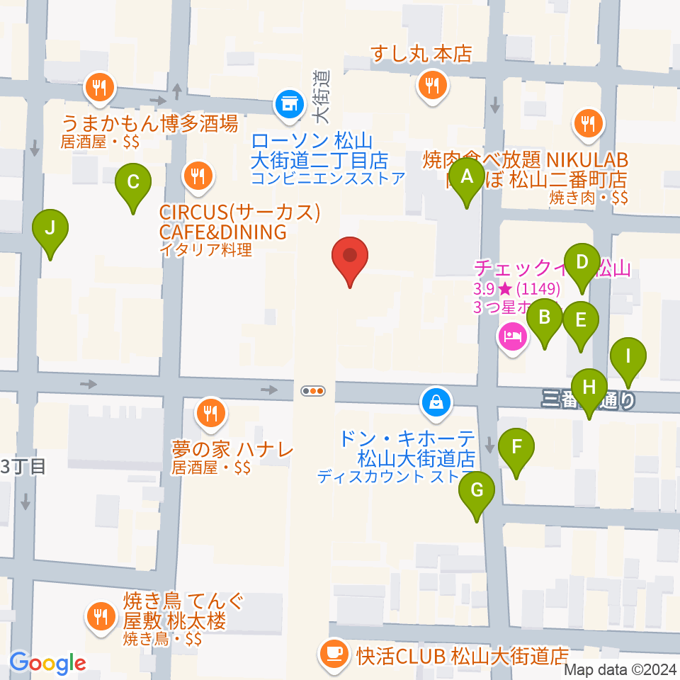 Live music Barカラフル周辺の駐車場・コインパーキング一覧地図