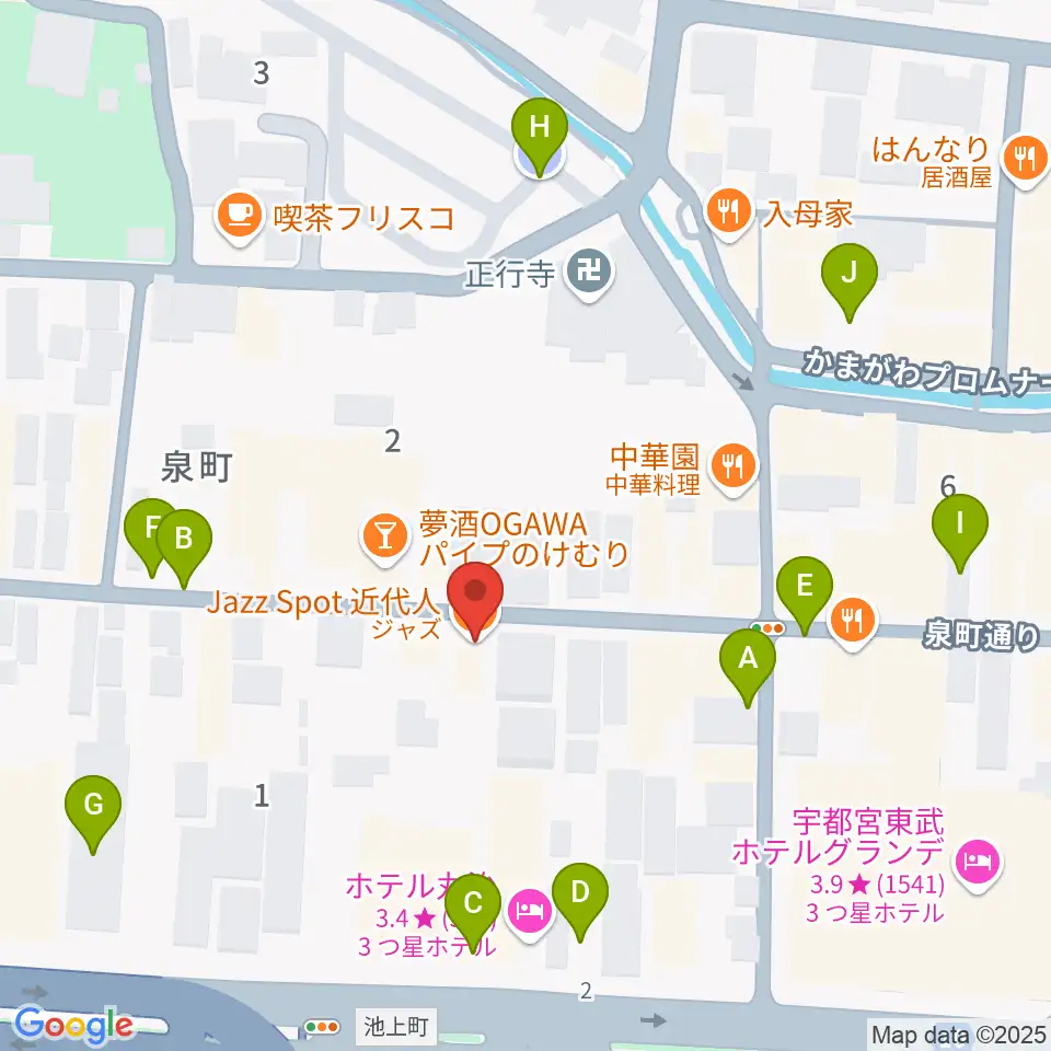 Jazz Spot 近代人周辺の駐車場・コインパーキング一覧地図
