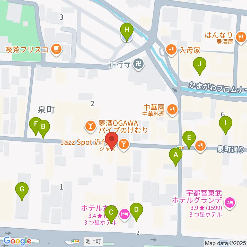 Jazz Spot 近代人周辺の駐車場・コインパーキング一覧地図