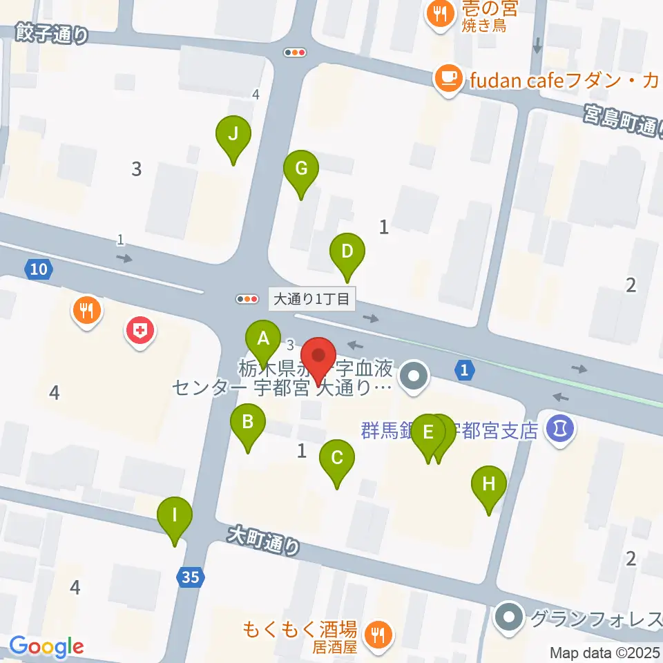 ブロンコ宇都宮周辺の駐車場・コインパーキング一覧地図