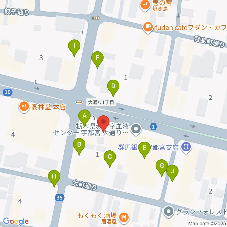 ブロンコ宇都宮周辺の駐車場・コインパーキング一覧地図