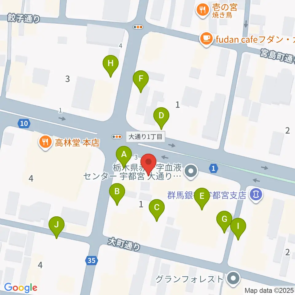 ブロンコ宇都宮周辺の駐車場・コインパーキング一覧地図