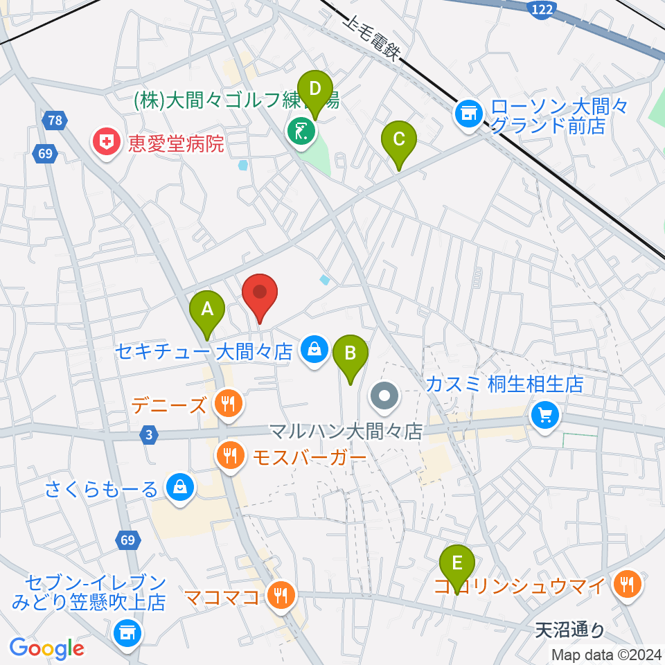 FIGARO周辺の駐車場・コインパーキング一覧地図