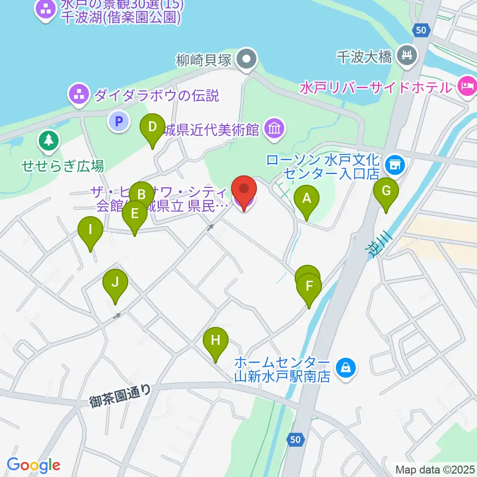 ザ・ヒロサワ・シティ会館周辺の駐車場・コインパーキング一覧地図