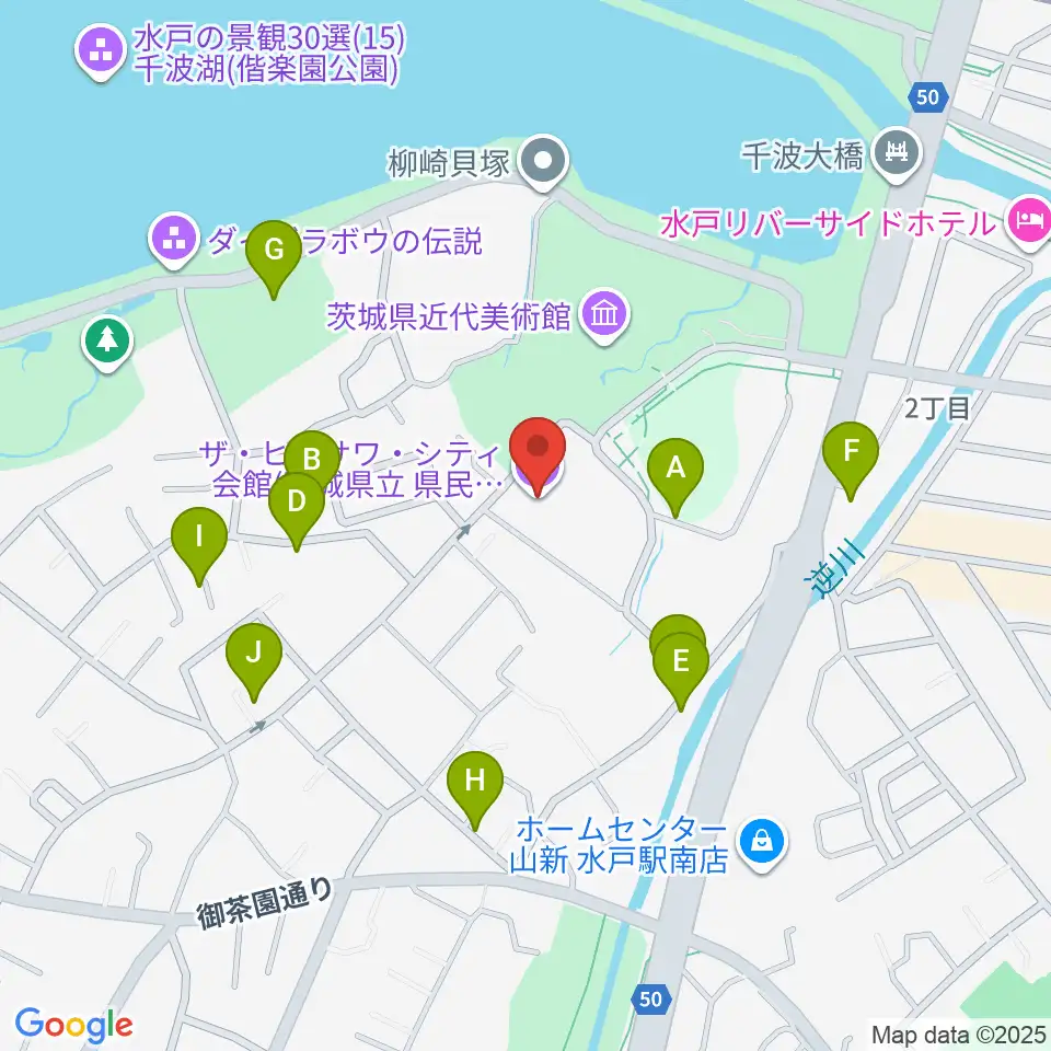 ザ・ヒロサワ・シティ会館周辺の駐車場・コインパーキング一覧地図