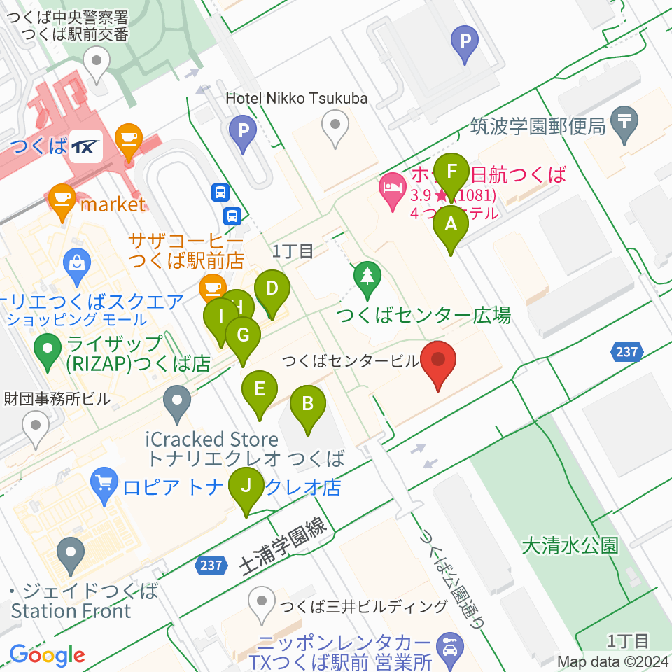 ノバホール周辺の駐車場・コインパーキング一覧地図