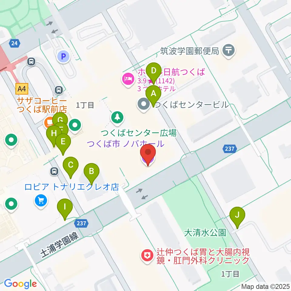 ノバホール周辺の駐車場・コインパーキング一覧地図