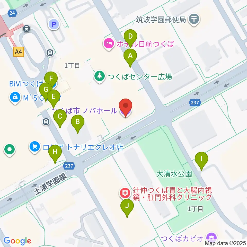 ノバホール周辺の駐車場・コインパーキング一覧地図