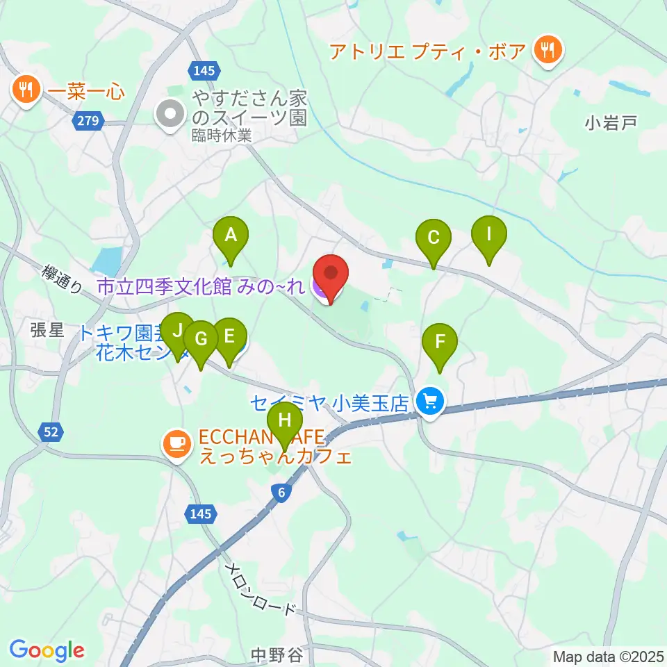小美玉市四季文化館みの~れ周辺の駐車場・コインパーキング一覧地図