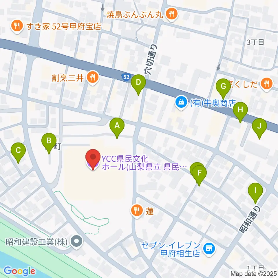 YCC県民文化ホール周辺の駐車場・コインパーキング一覧地図