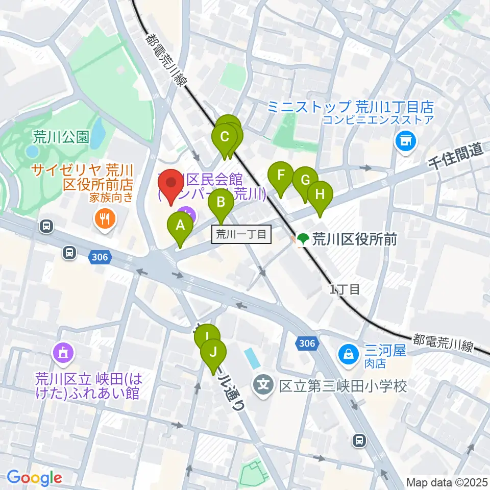 サンパール荒川周辺の駐車場・コインパーキング一覧地図
