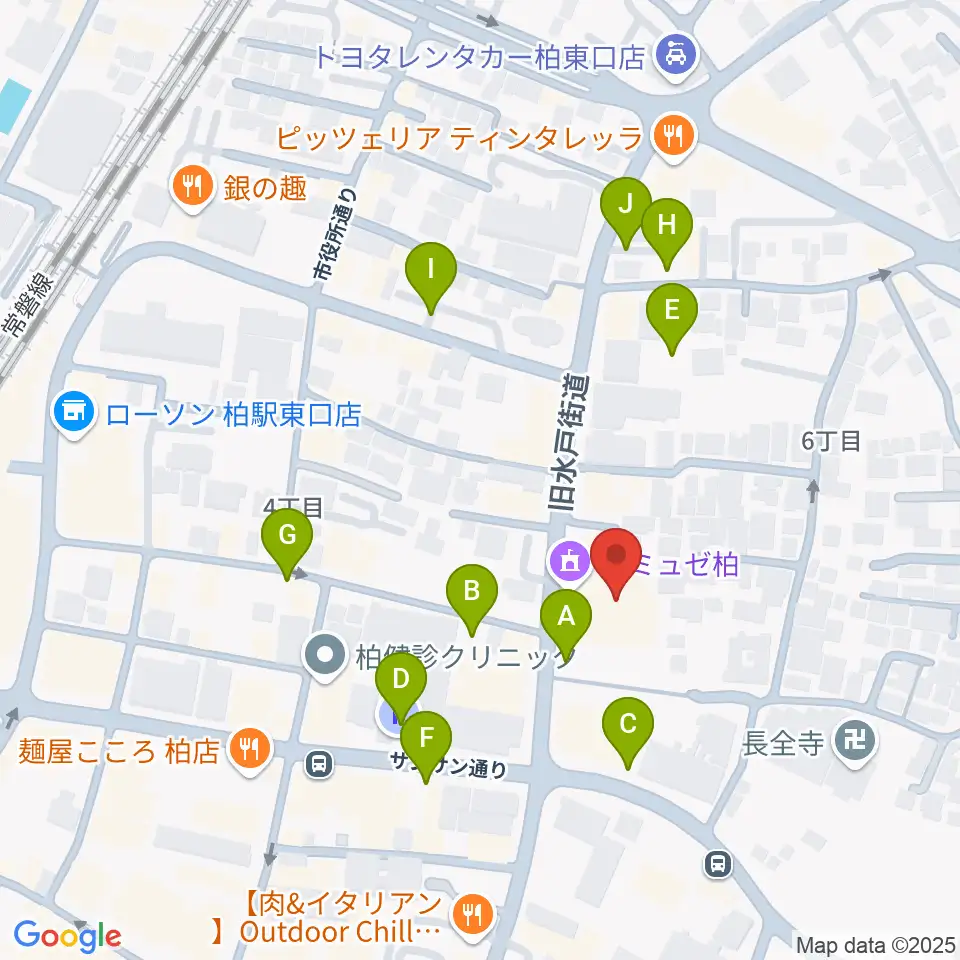 アミュゼ柏周辺の駐車場・コインパーキング一覧地図