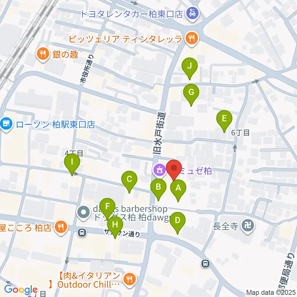 アミュゼ柏周辺の駐車場・コインパーキング一覧地図