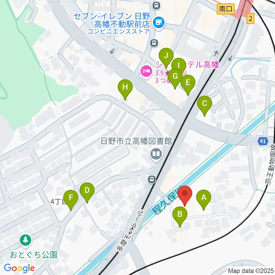 七生公会堂周辺の駐車場・コインパーキング一覧地図