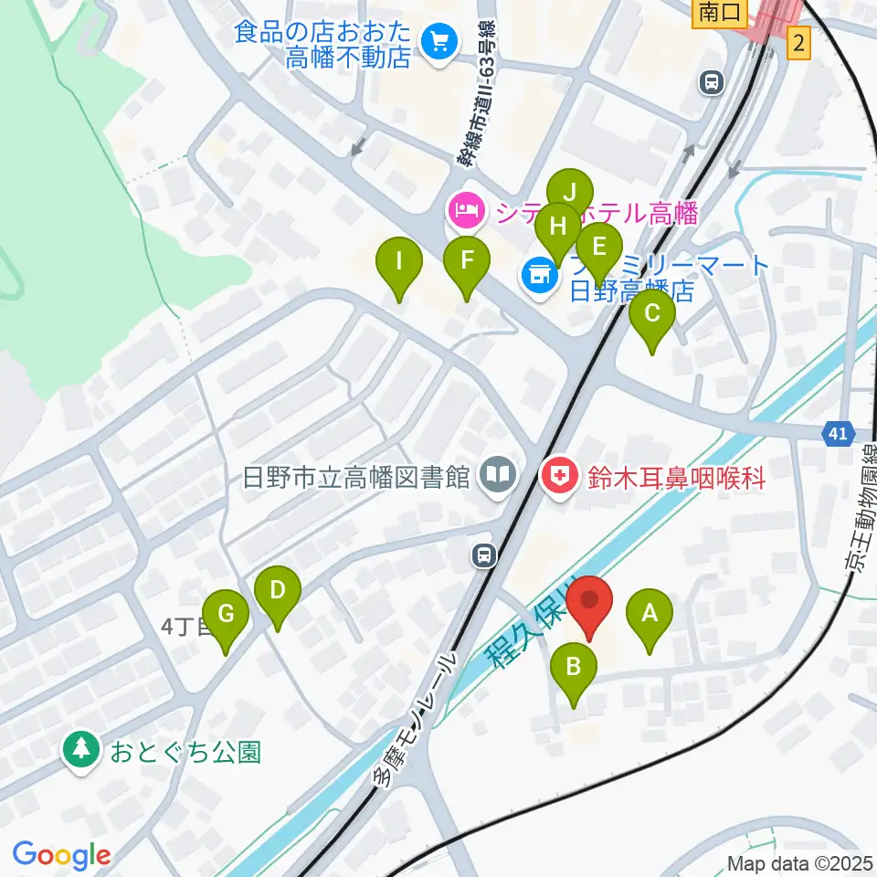 七生公会堂周辺の駐車場・コインパーキング一覧地図
