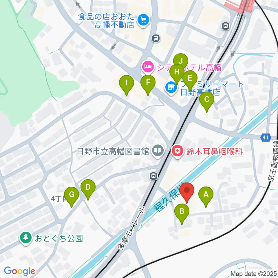 七生公会堂周辺の駐車場・コインパーキング一覧地図