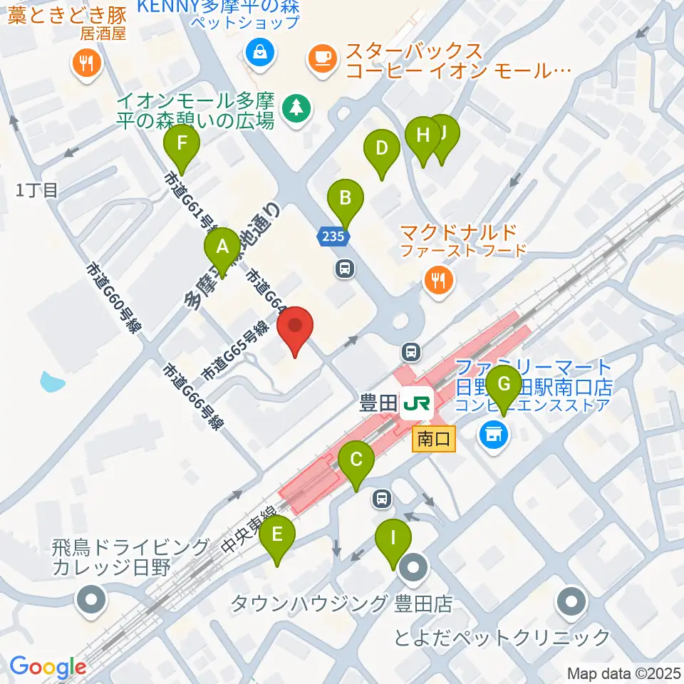 ひの市民活動支援センター周辺の駐車場・コインパーキング一覧地図