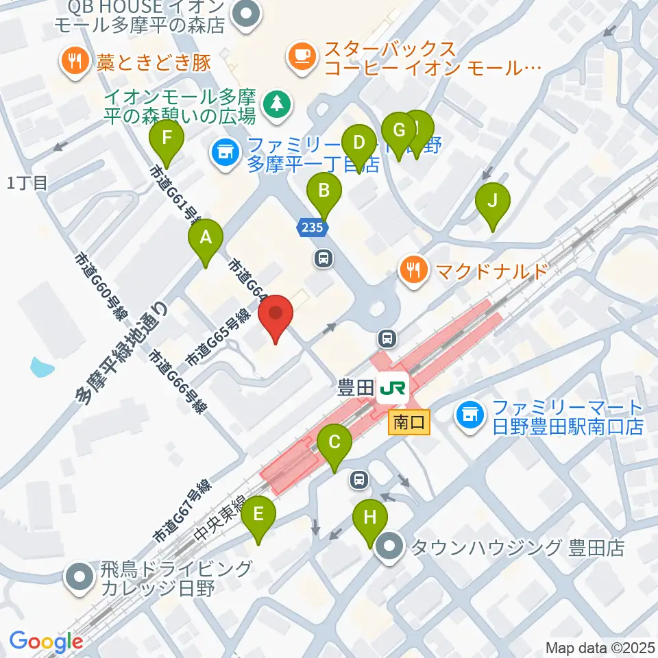 ひの市民活動支援センター周辺の駐車場・コインパーキング一覧地図