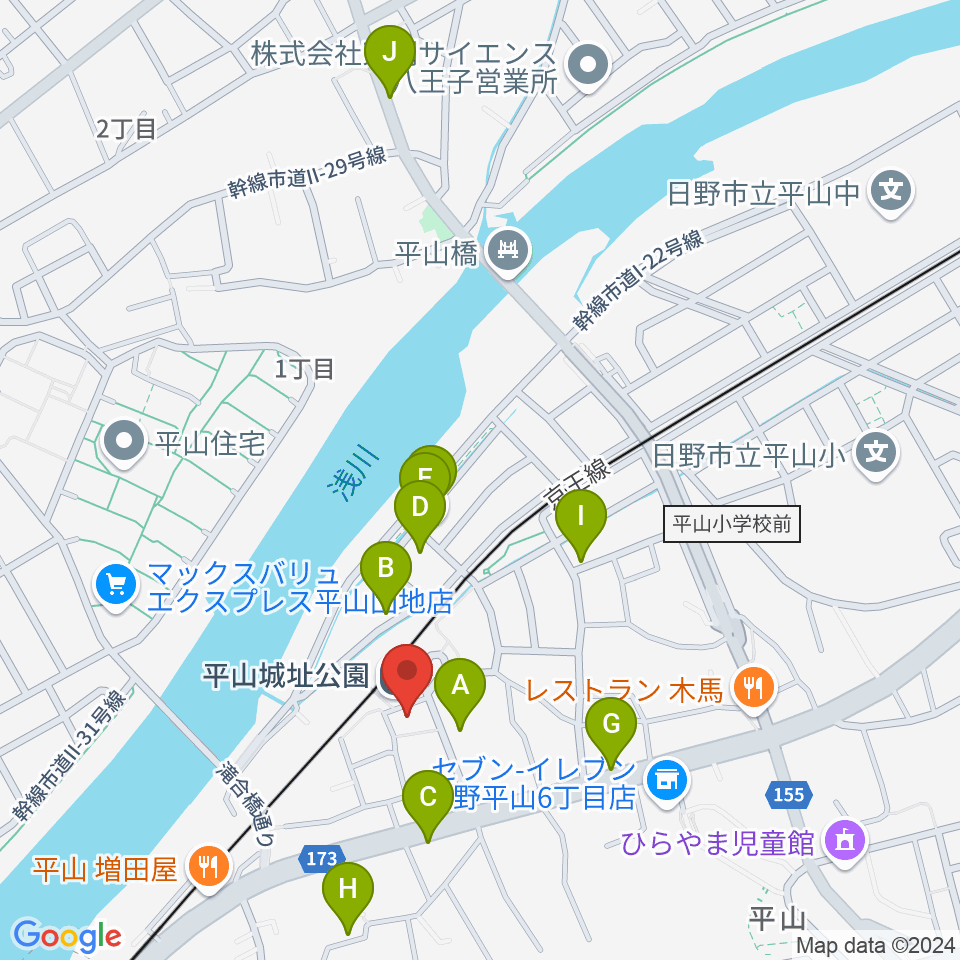 日野市平山交流センター周辺の駐車場・コインパーキング一覧地図