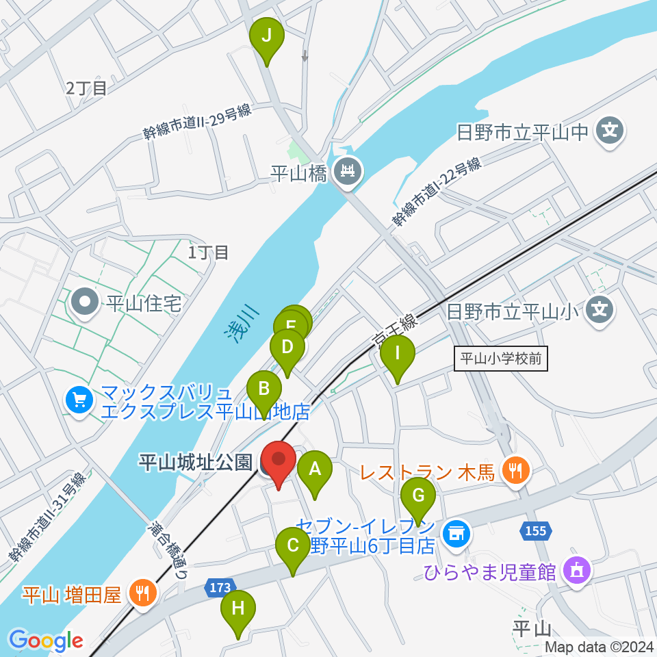 日野市平山交流センター周辺の駐車場・コインパーキング一覧地図