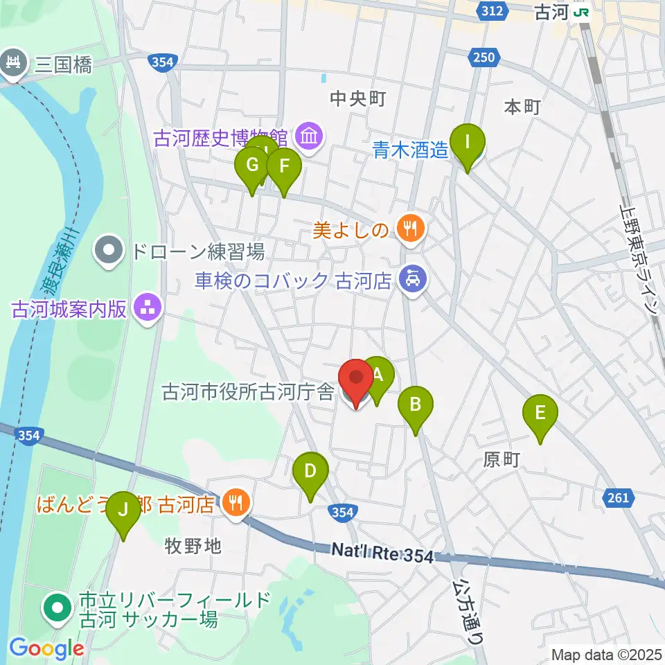 スペースU古河周辺の駐車場・コインパーキング一覧地図