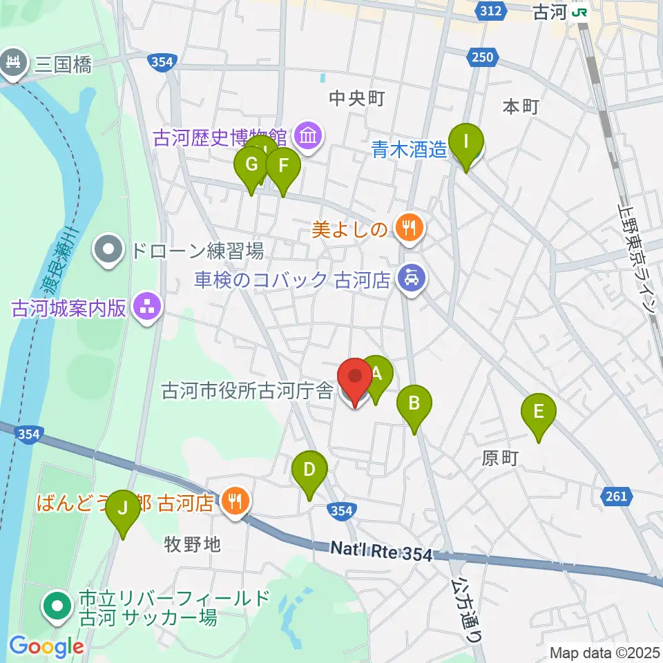 スペースU古河周辺の駐車場・コインパーキング一覧地図