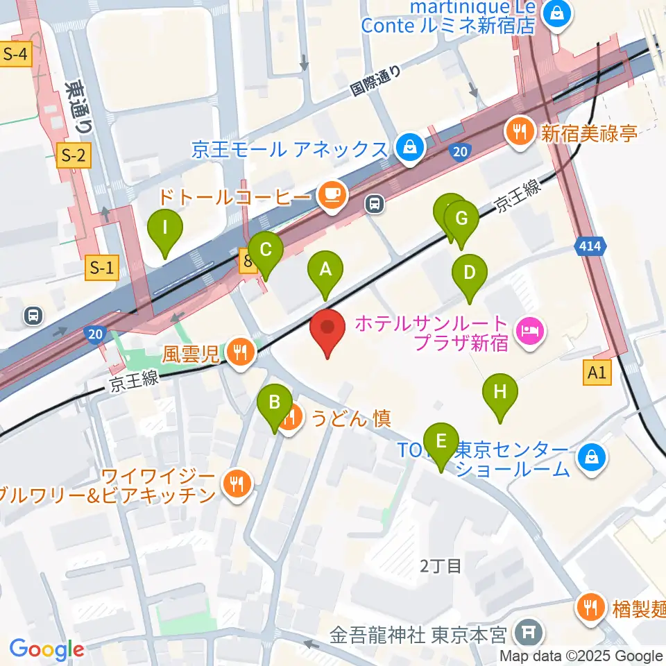 こくみん共済coopホール スペース･ゼロ周辺の駐車場・コインパーキング一覧地図