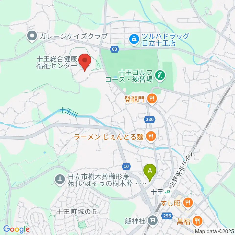ゆうゆう十王・Jホール周辺の駐車場・コインパーキング一覧地図