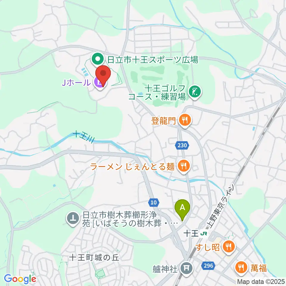 ゆうゆう十王・Jホール周辺の駐車場・コインパーキング一覧地図
