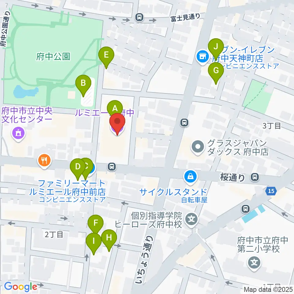 ルミエール府中周辺の駐車場・コインパーキング一覧地図