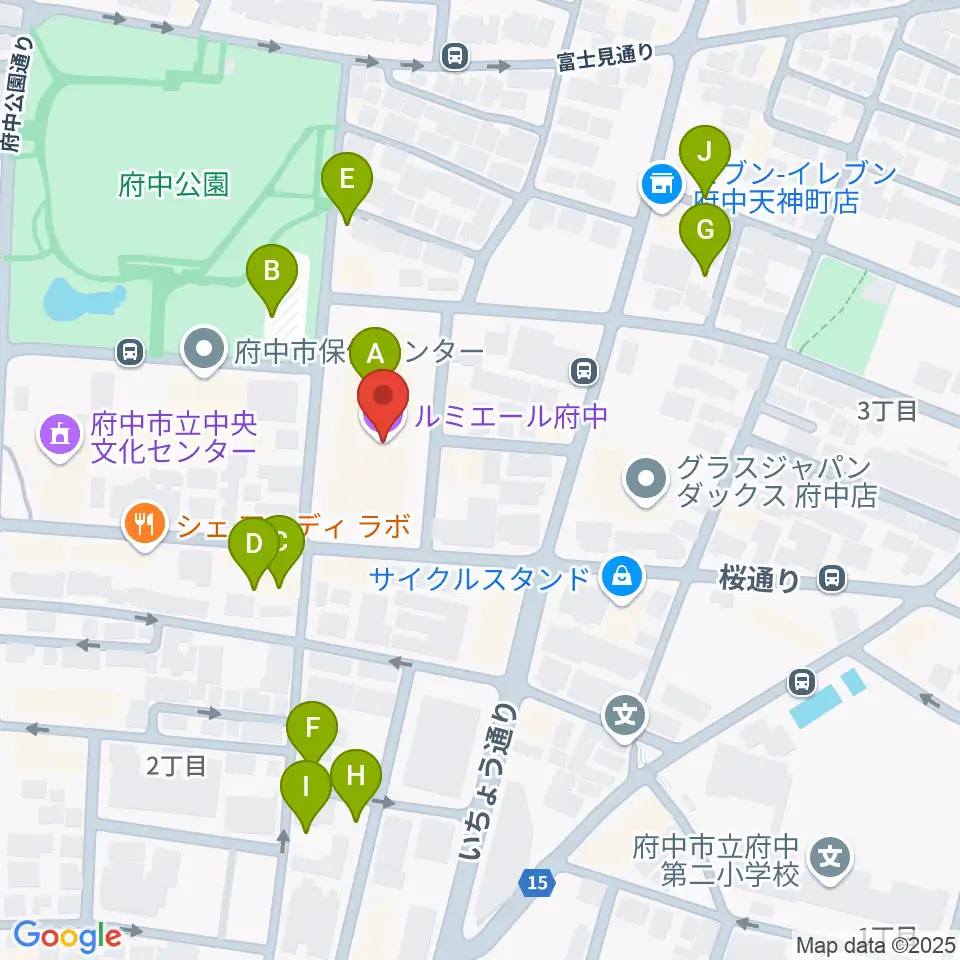 ルミエール府中周辺の駐車場・コインパーキング一覧地図