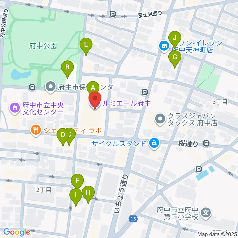 ルミエール府中周辺の駐車場・コインパーキング一覧地図