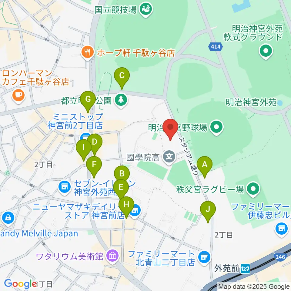 日本青年館ホール周辺の駐車場・コインパーキング一覧地図