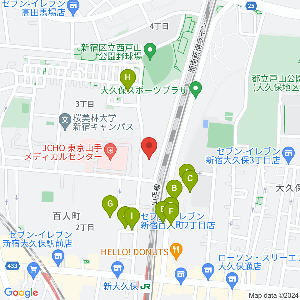 東京グローブ座周辺の駐車場・コインパーキング一覧地図