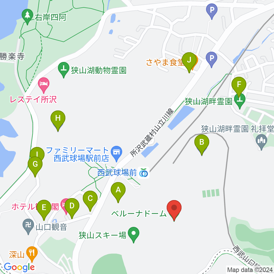 ベルーナドーム周辺の駐車場・コインパーキング一覧地図