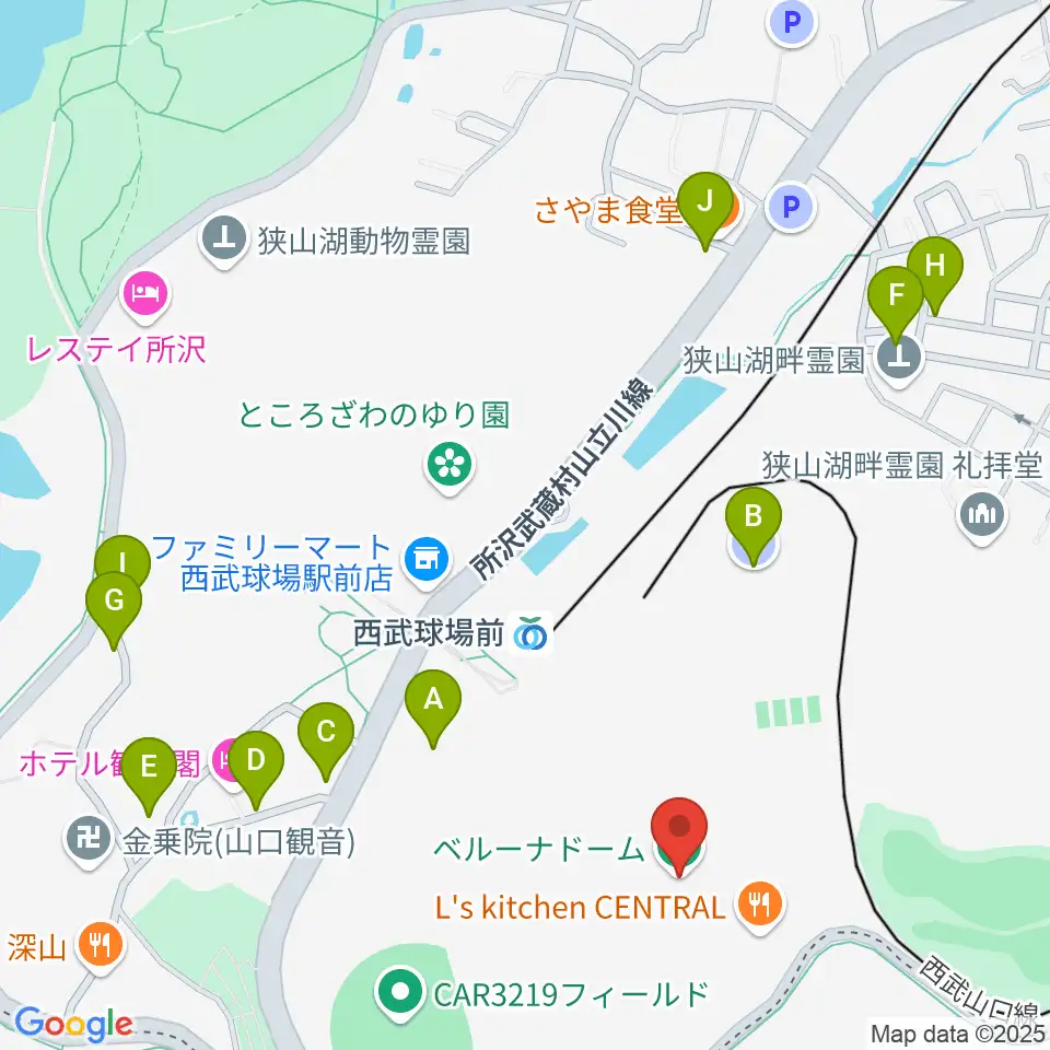 ベルーナドーム周辺の駐車場・コインパーキング一覧地図
