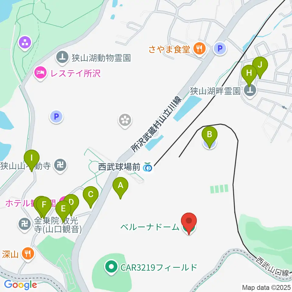 ベルーナドーム周辺の駐車場・コインパーキング一覧地図