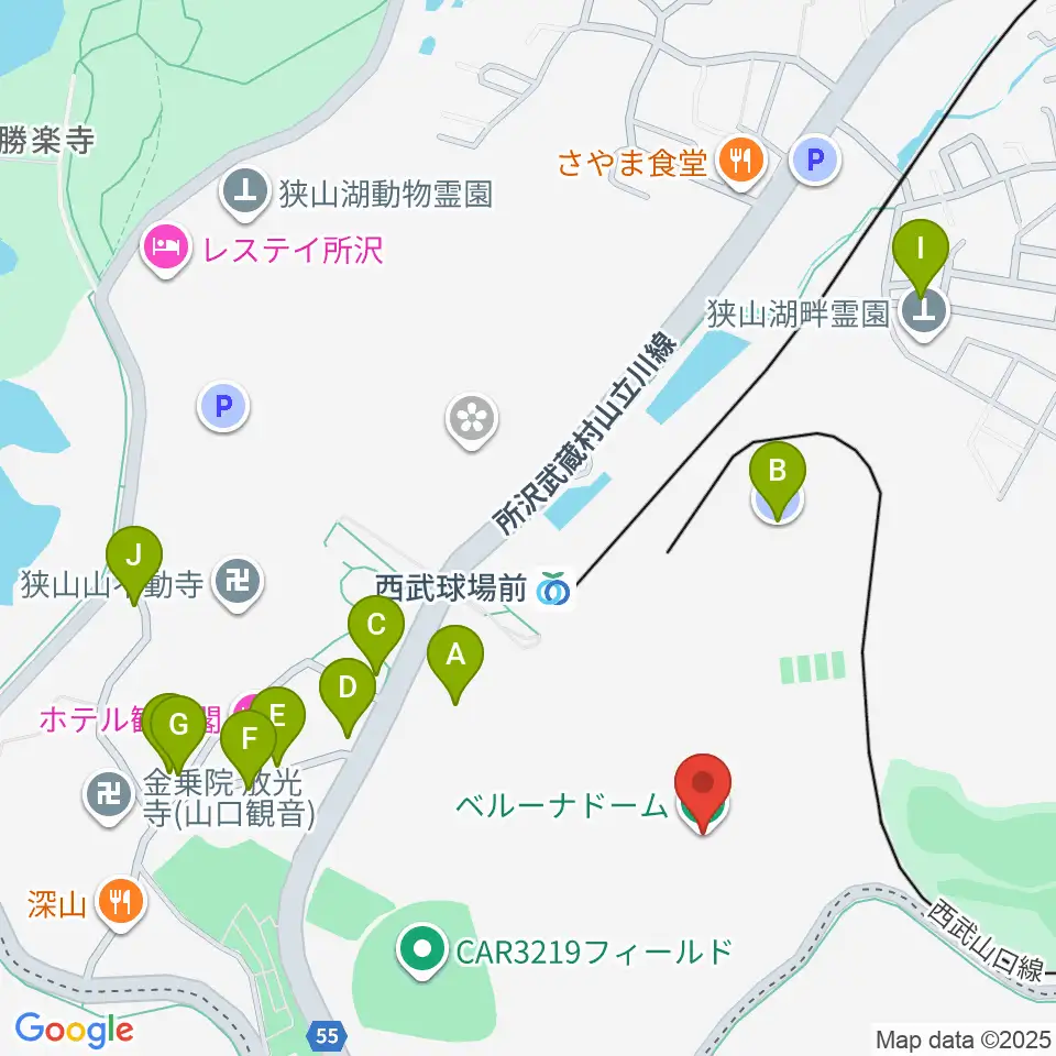 ベルーナドーム周辺の駐車場・コインパーキング一覧地図