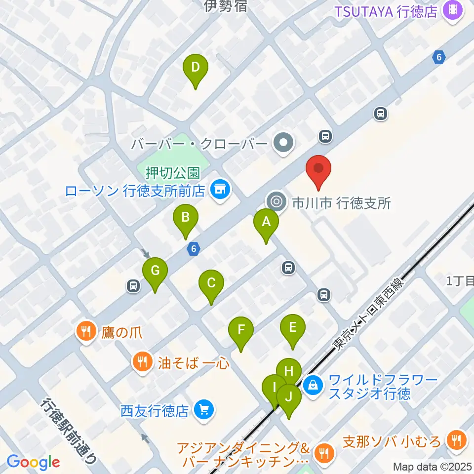 行徳文化ホール I&I周辺の駐車場・コインパーキング一覧地図