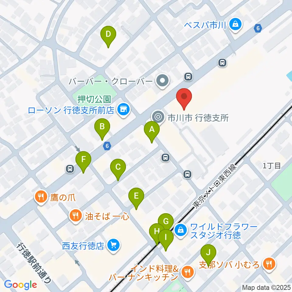 行徳文化ホール I&I周辺の駐車場・コインパーキング一覧地図