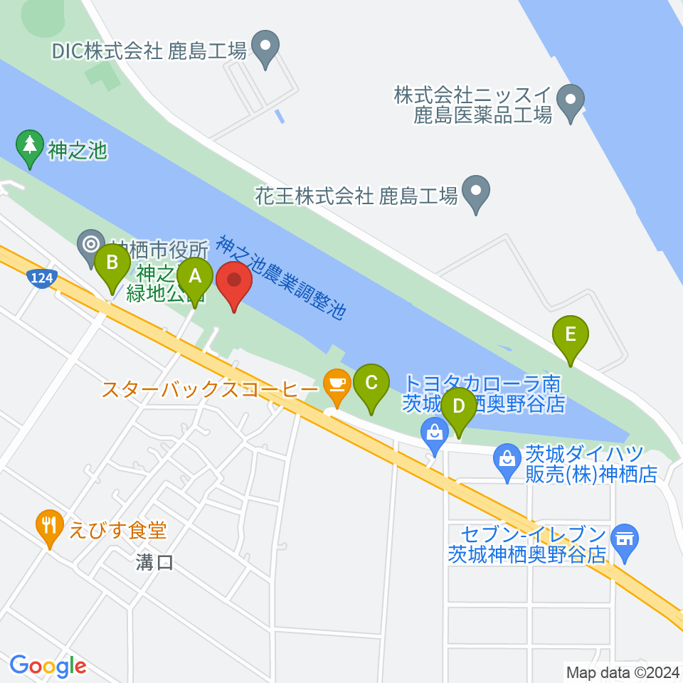 神栖市文化センター周辺の駐車場・コインパーキング一覧地図