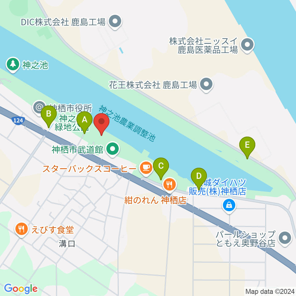 神栖市文化センター周辺の駐車場・コインパーキング一覧地図