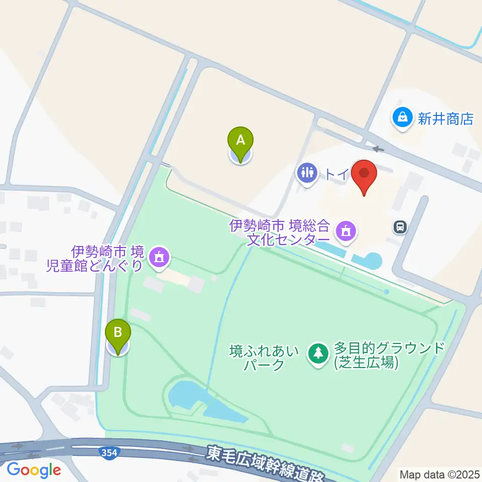 人材派遣ワイズコーポレーション境総合文化センター周辺の駐車場・コインパーキング一覧地図
